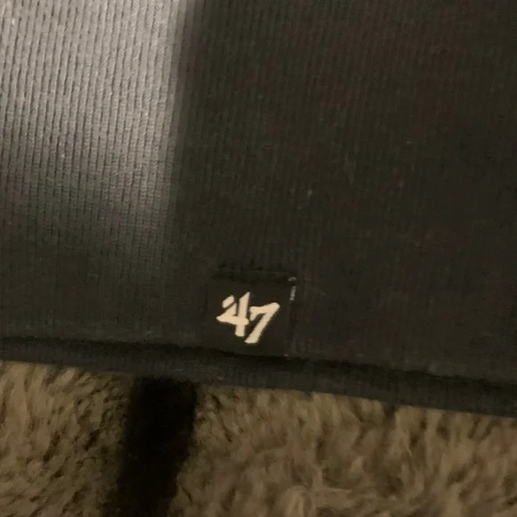 #372 ‘47 Men's Red Sox Navy and Red Crewneck Sweater - Picture 5 of 6